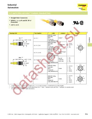 V31-WM-YE2M-PVC datasheet  